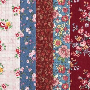 [원단패키지] 앤틱플라워 프린트 5종 - 45cm x 26cm HSH4878 (set)