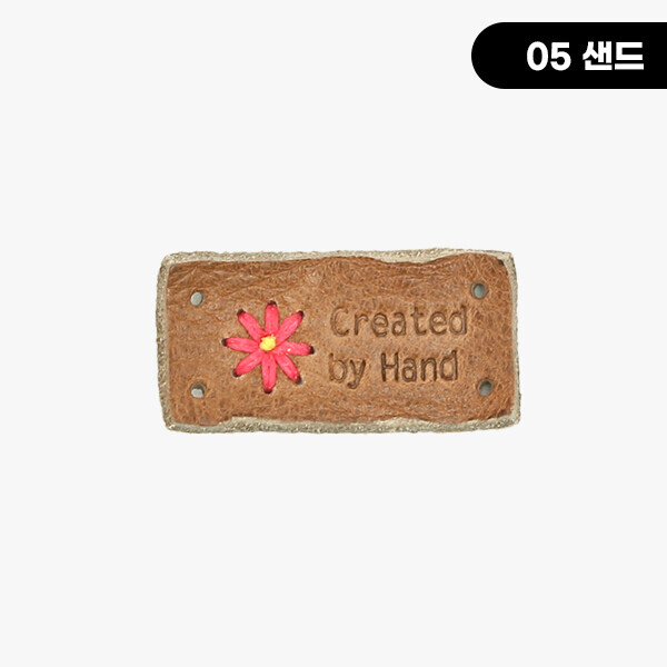 퀼트의시작은? 엔조이퀼트와 함께,[장식부자재] 꽃자수 핸드메이드 통가죽라벨 ※