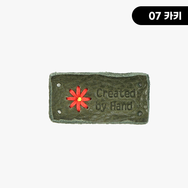 퀼트의시작은? 엔조이퀼트와 함께,[장식부자재] 꽃자수 핸드메이드 통가죽라벨 ※
