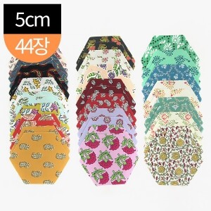 [원단패키지] 바이핸즈 핸드블록 헥사곤 패치워크 조각원단 44장 세트 - 5cm BSH5380 (set)