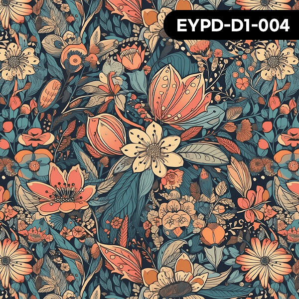 퀼트의시작은? 엔조이퀼트와 함께,[바이핸즈] DTP 옥스포드 히피 플라워 원단- D1 ☆