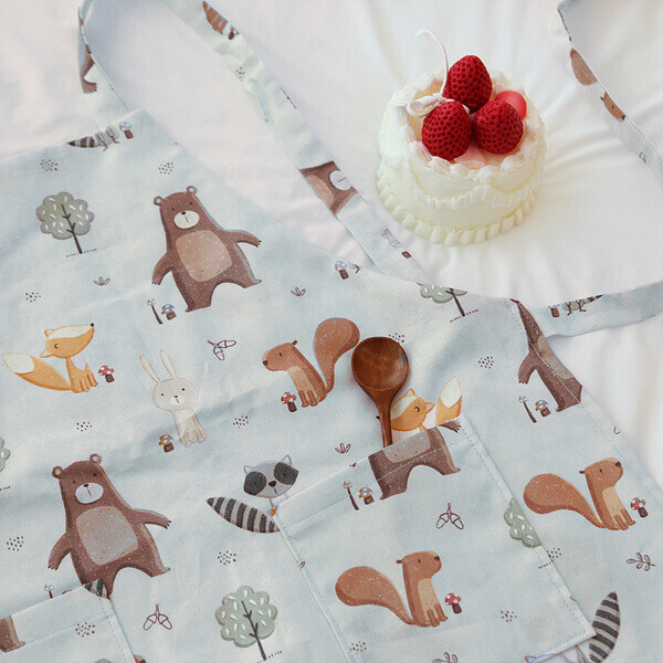 [바이핸즈] 퀼트패키지 소품 - 꼬마 요리사 앞치마 세트 (블루)