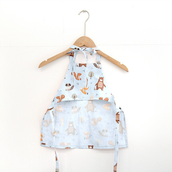[바이핸즈] 퀼트패키지 소품 - 꼬마 요리사 앞치마 세트 (블루)