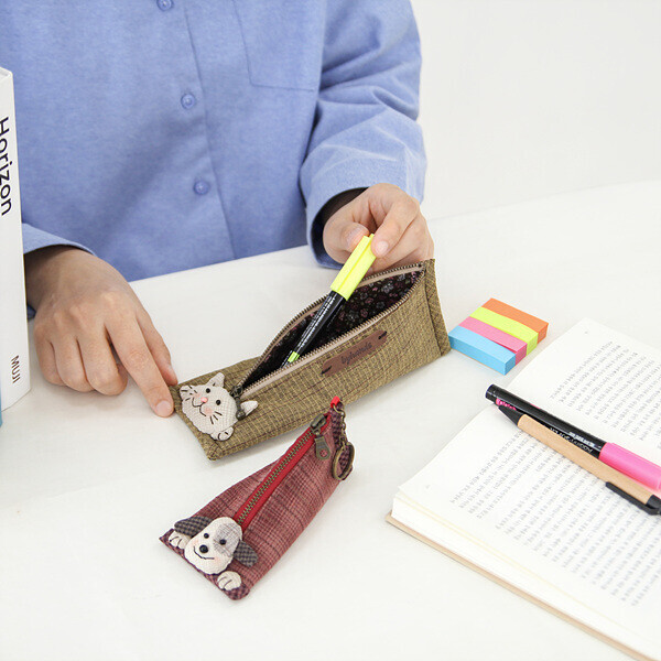 [바이핸즈] 퀼트패키지 소품 - 고양이 필통 & 강아지 케이스