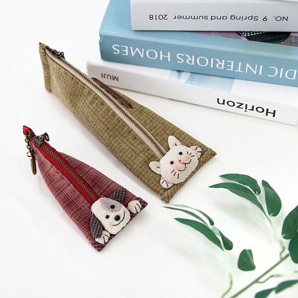 [바이핸즈] 퀼트패키지 소품 - 고양이 필통 & 강아지 케이스