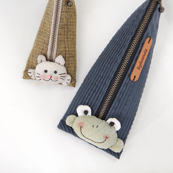 [바이핸즈] 퀼트패키지 소품 - 개구리 필통 & 고양이 케이스