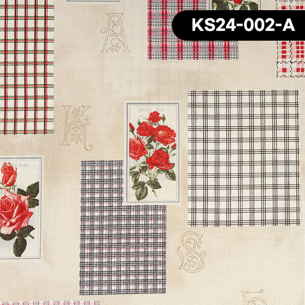 퀼트의시작은? 엔조이퀼트와 함께,[유와] 고노 사나에 로즈카드 프린트원단 - KS24-002 (1/4yd)☆