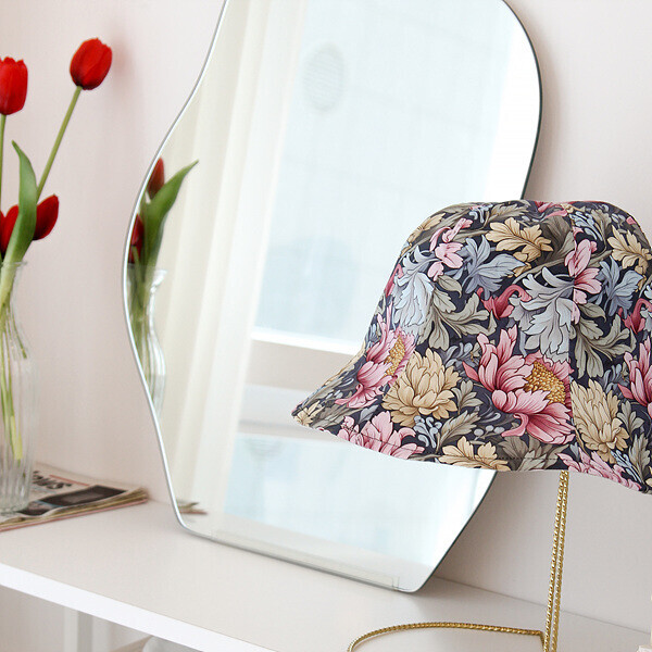 [바이핸즈] 유튜브 영상제공 퀼트패키지 소품 - 리버시블 플라워 버킷햇 (블루)