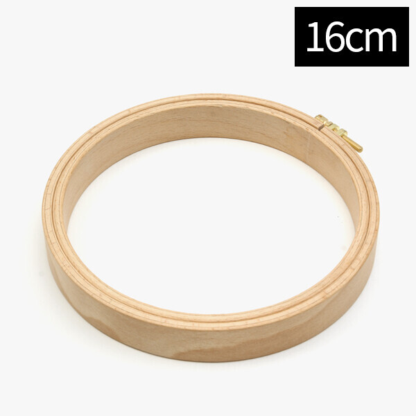 퀼트의시작은? 엔조이퀼트와 함께,[너즈] 프리미엄 내츄럴 나무원형 수틀 - 16cm(폭2.4cm) 120-3