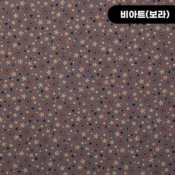 퀼트의시작은? 엔조이퀼트와 함께,[코튼프린트] 퀼트천 꽃무늬 안감 프린트 면원단 - 비아트 ☆