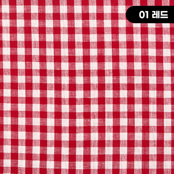 [수입원단] 대폭 하프 린넨원단 베이직 체크 면원단 ☆