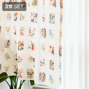 바이핸즈 DTP 스크랩 모던 플라워 커트지 145cm x 98cm 3컷 1세트 (개)