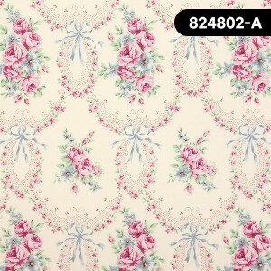 [유와] 마이 디어 로즈 프린트원단 - 824802 ☆ (1/2Yd)