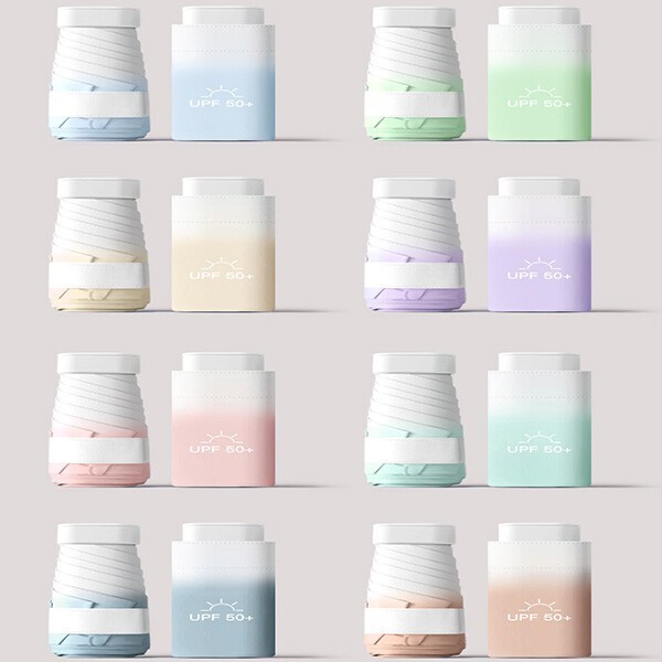 [생활용품2] 초경량 5단 그라데이션 미니 포켓 양우산 휴대용 UV차단 우산 양산 (개별배송) ☆