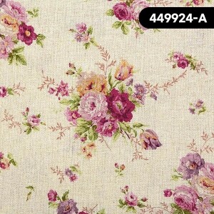 [유와] 대폭 포콜리 부띠끄 린넨 프린트원단 - 449924 ☆ (1/2Yd)