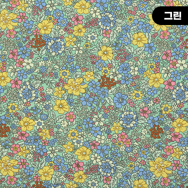 퀼트의시작은? 엔조이퀼트와 함께,[수입원단] 대폭 면원단 블룸 플라워가든 프린트원단 ☆