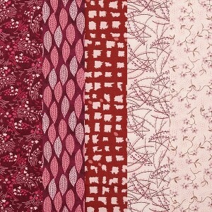 [원단패키지] 스토프 덴마크 수입 꽃무늬 퀼트천 도트 프린트 면원단1 5종 - 45cmx26cm ESH3803 (set)