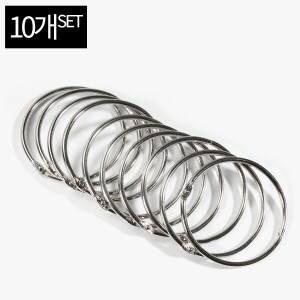 [퀼트부자재] 금속퀼트재료 카드링 실버(특대) 10개 세트 (set)