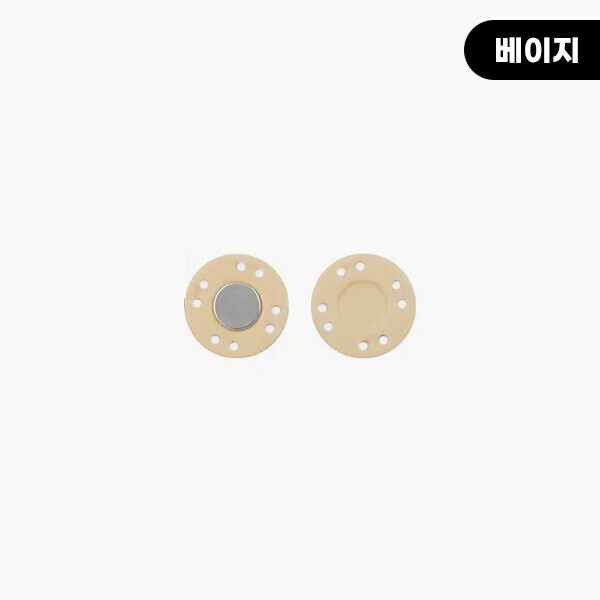 퀼트의시작은? 엔조이퀼트와 함께,메탈 원형 스냅 자석단추 12.5mm - 5쌍 세트