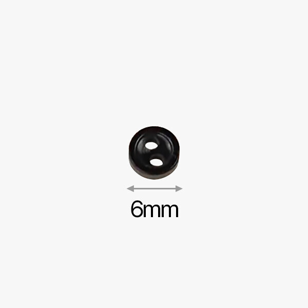 퀼트의시작은? 엔조이퀼트와 함께,플라스틱 원형 미니 단추 6mm 100개 SET - 블랙