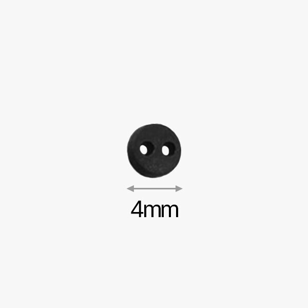 퀼트의시작은? 엔조이퀼트와 함께,플라스틱 원형 미니 단추 4mm 100개 SET - 블랙