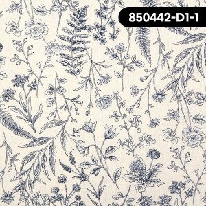 [세븐베리] 보태니컬 플라워 프린트원단 - 850442-D1 ☆ (1/2Yd)