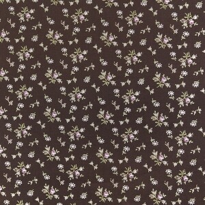 [유와] 로즈 앤 마가렛 셔팅 프린트원단 - 브라운 (1/4yd) 824935-E (개)