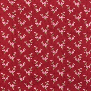 [유와] 스몰 플라워 패밀리 셔팅 프린트원단 - 레드 (1/4yd) 824937-E (개)