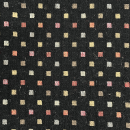 (가등록)[웨스텍스] 사각 도트 선염체크원단-블랙 STYF5-CC6 (1/2Yd)
