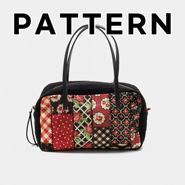 [바이핸즈] 퀼트도안 - 앤틱플라워 토트백