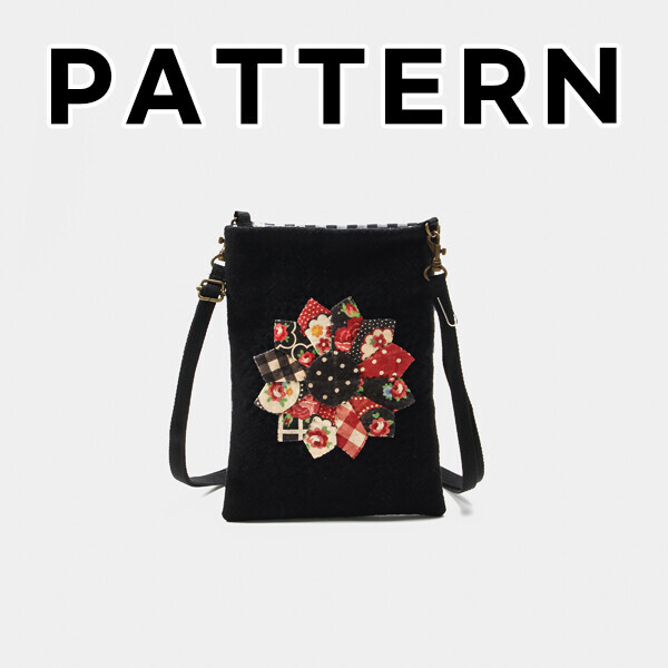 [바이핸즈] 퀼트도안 - 앤틱플라워 핸폰가방