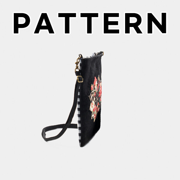 [바이핸즈] 퀼트도안 - 앤틱플라워 핸폰가방