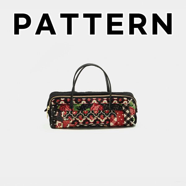 [바이핸즈] 퀼트도안 - 앤틱플라워 핸들 파우치