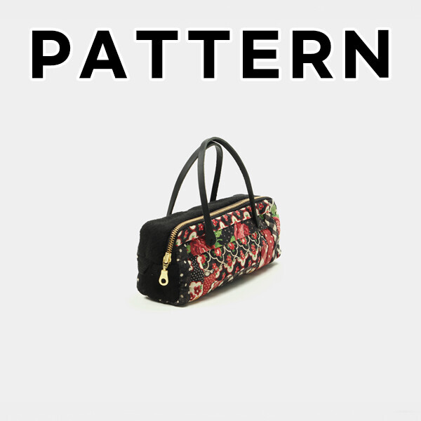 [바이핸즈] 퀼트도안 - 앤틱플라워 핸들 파우치