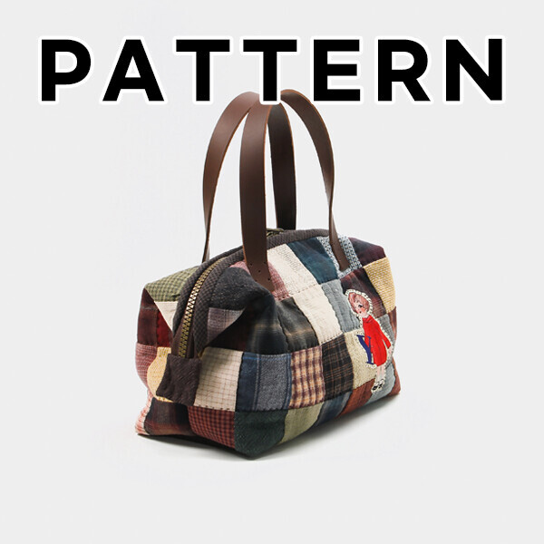 [바이핸즈] 퀼트도안 - 감성체크 토트백