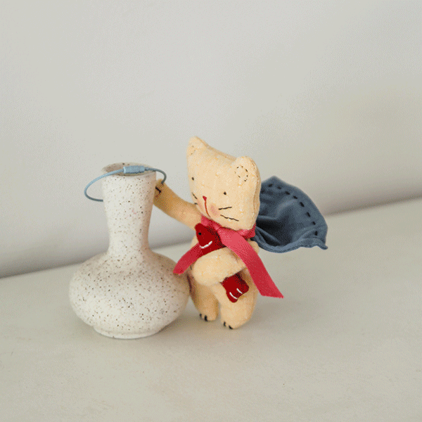 [바이핸즈] 퀼트패키지 소품 - 날아라 슈퍼냥이 (키링)