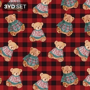 DTP 코튼 니트 베어체크 원단 - 3YD 1세트 (EYPD-D83) (개)