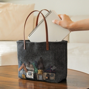 [바이핸즈] 퀼트패키지 가방 - 하우스 울체크 토트백 (개)