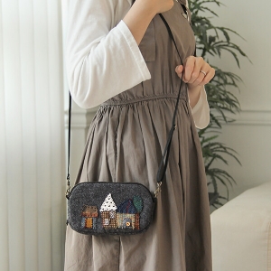 [바이핸즈] 퀼트패키지 가방 - 하우스 울체크 파우치겸 미니가방 (개)