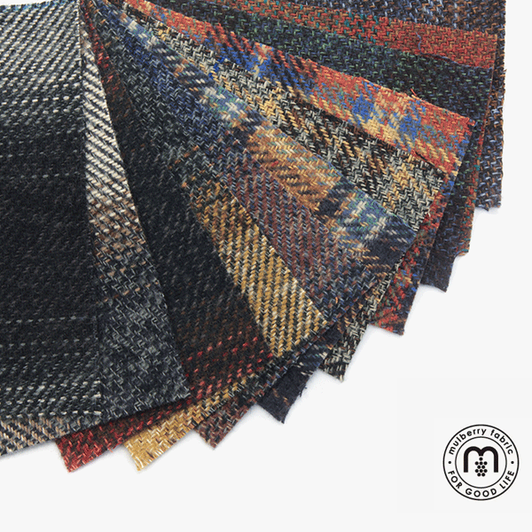 [실물스와치] 멀베리 기모 트위드 원단 11종(그라데이션,믹스) 일본수입 SW-RMD-03