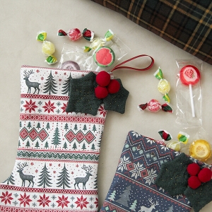 [바이핸즈] 퀼트패키지 소품 - 크리스마스 노르딕 양말 (아이보리) (개)