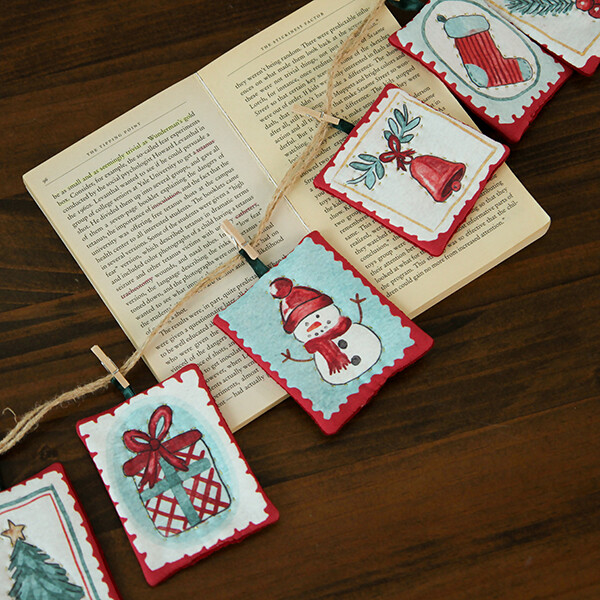 [바이핸즈] 퀼트패키지 소품 - 크리스마스 스탬프 리스