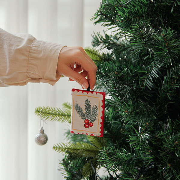 [바이핸즈] 퀼트패키지 소품 - 크리스마스 스탬프 리스