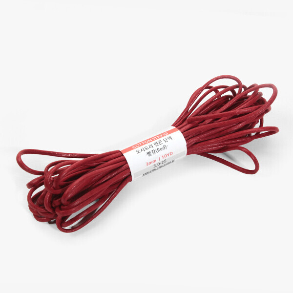 [퀼트부자재] 오시도리 면끈 3mm - 레드(10YD) 3.0-25