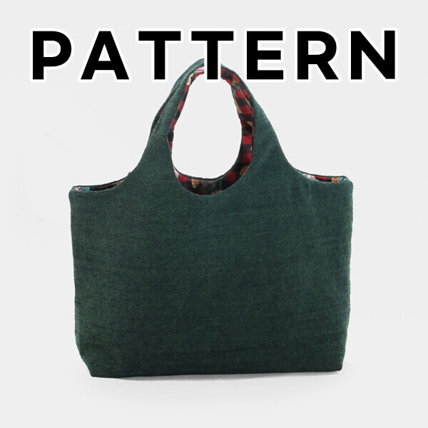 [바이핸즈] 퀼트도안 - 베어체크 리버서블 에코백