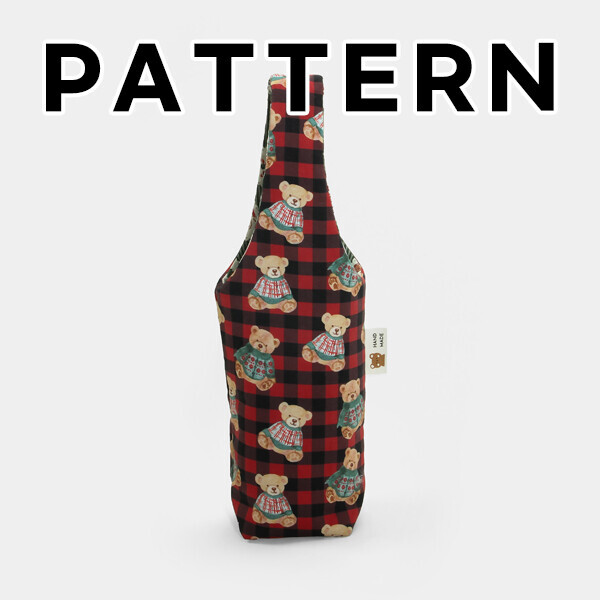 [바이핸즈] 퀼트도안 - 베어체크 텀블러백