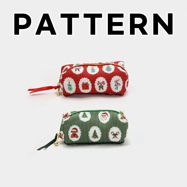 [바이핸즈] 퀼트도안 - 크리스마스 파우치 2개 세트