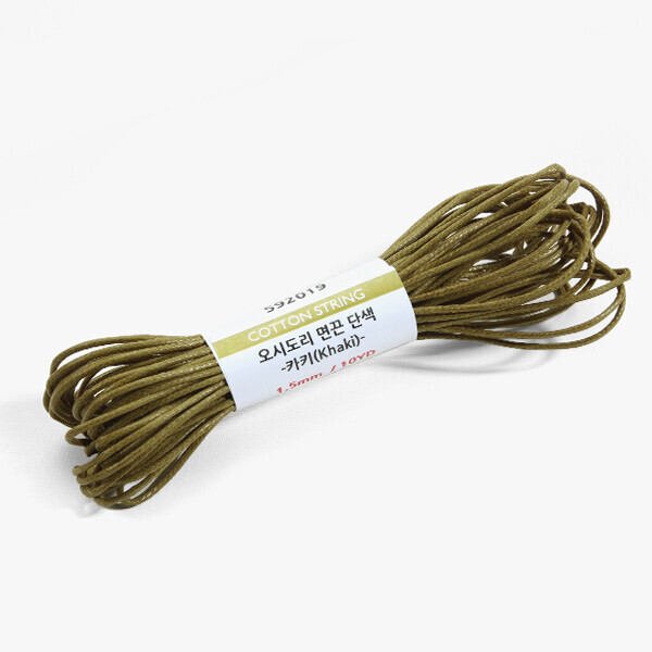 [퀼트부자재] 오시도리 면끈 1.5mm - 카키(10YD) 1.5-06