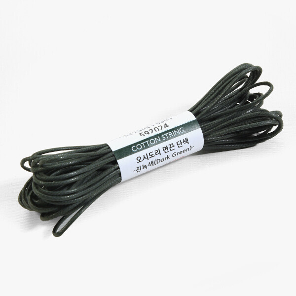 [퀼트부자재] 오시도리 면끈 1.5mm - 다크그린(진녹색)(10YD) 1.5-29