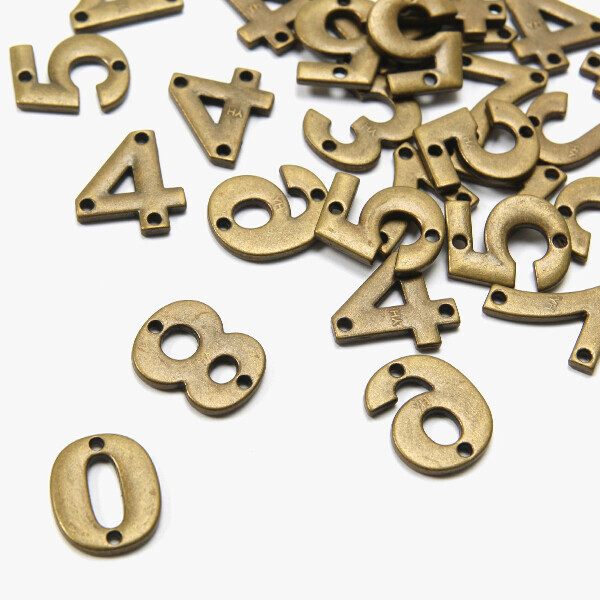 [장식부자재] 고급 숫자 청동 라벨 0~9 (옵션선택)